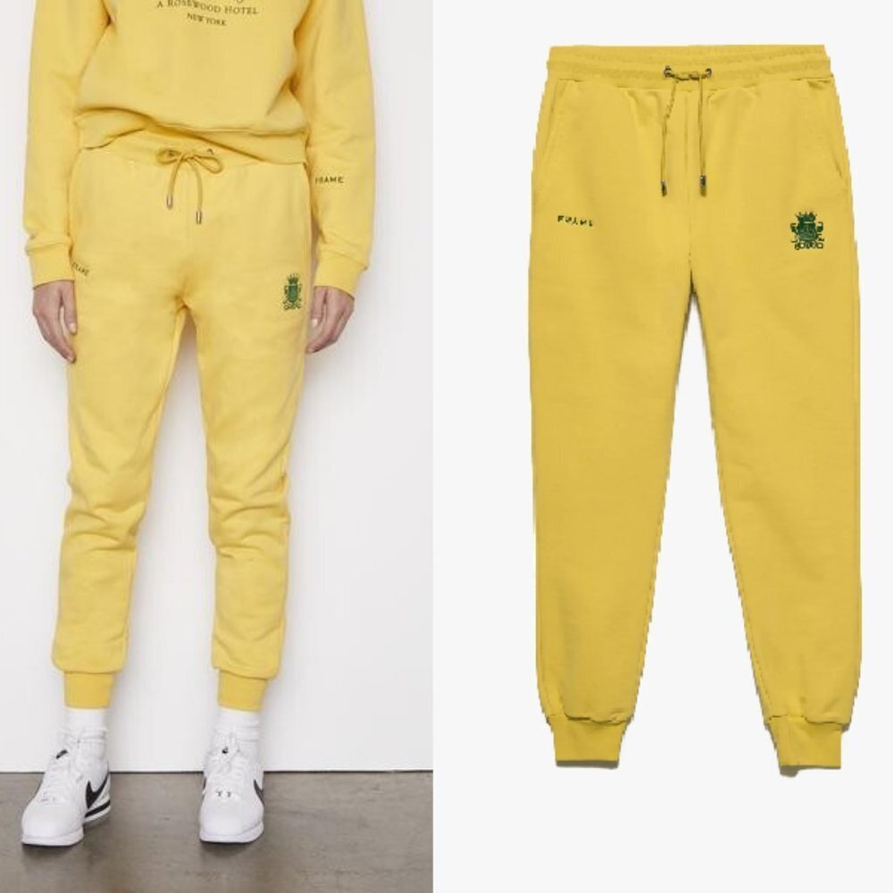 Frame x The Carlyle Standard Joggers in  Daffodil Yellow XS NWT